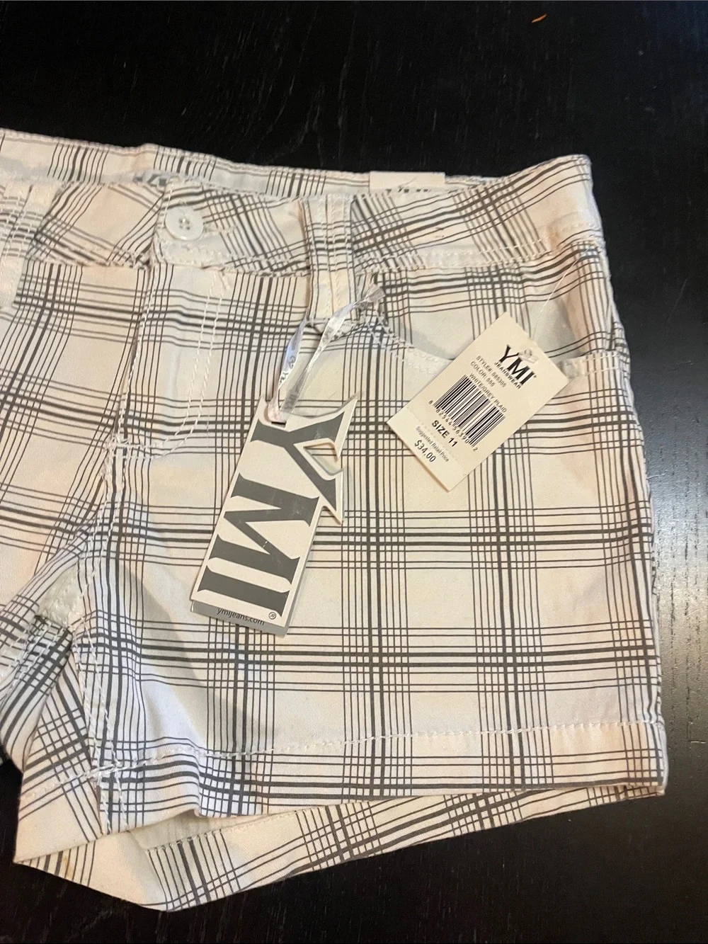 YMI Plaid shorts, size 11